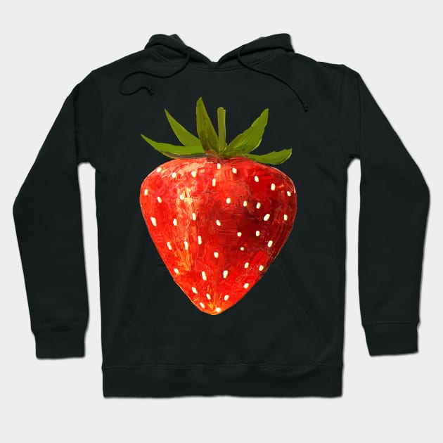 Sweet red strawberry Hoodie by Maknarart